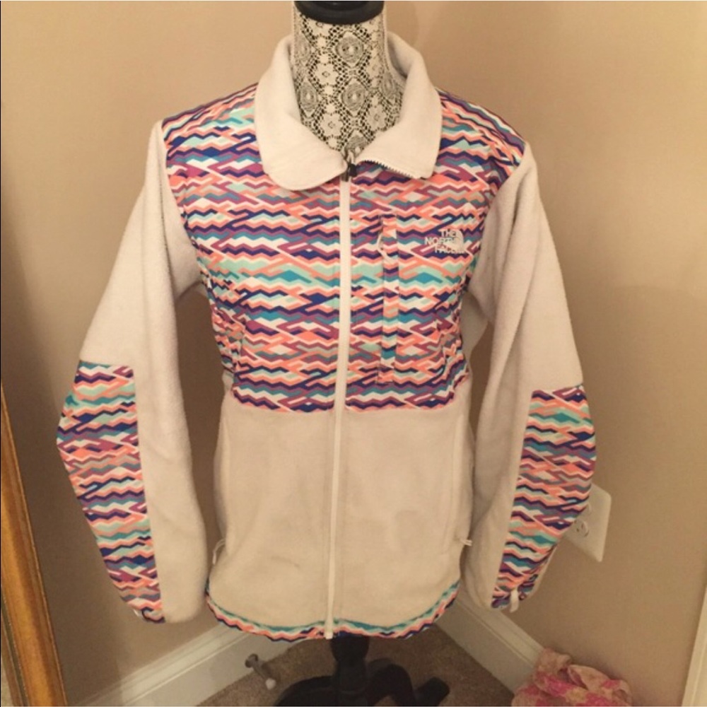 Large Colorful North Face Chevron Striped